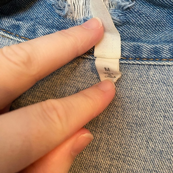 Roolee oversized distressed jean jacket - Picture 3 of 5